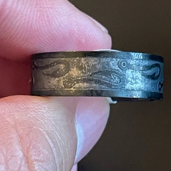 8mm black fish hooks ring size 11 - Picture 6 of 10